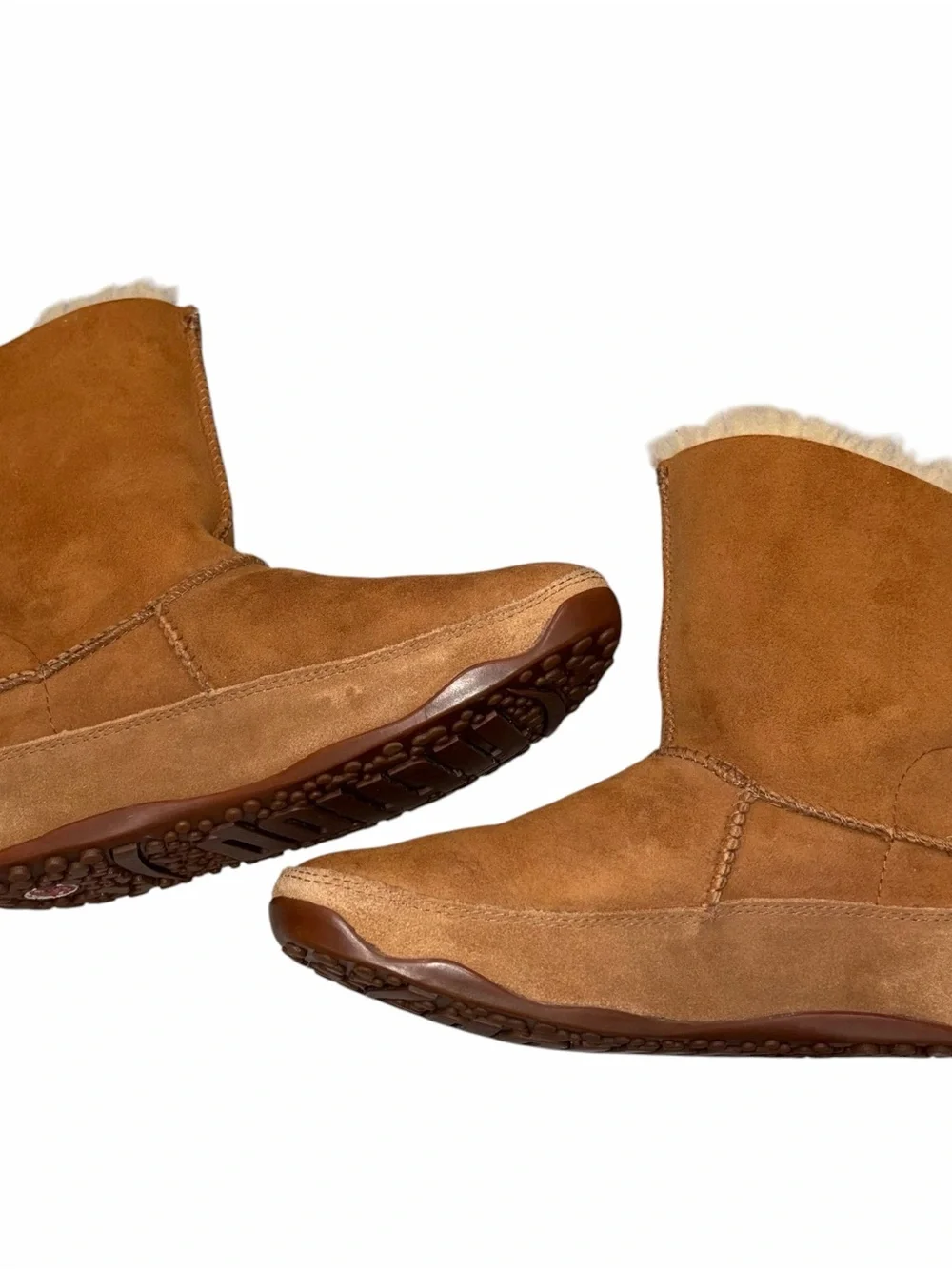 Fitflop Muk Luk Shearling Lined Suede Boots Shoes size 9